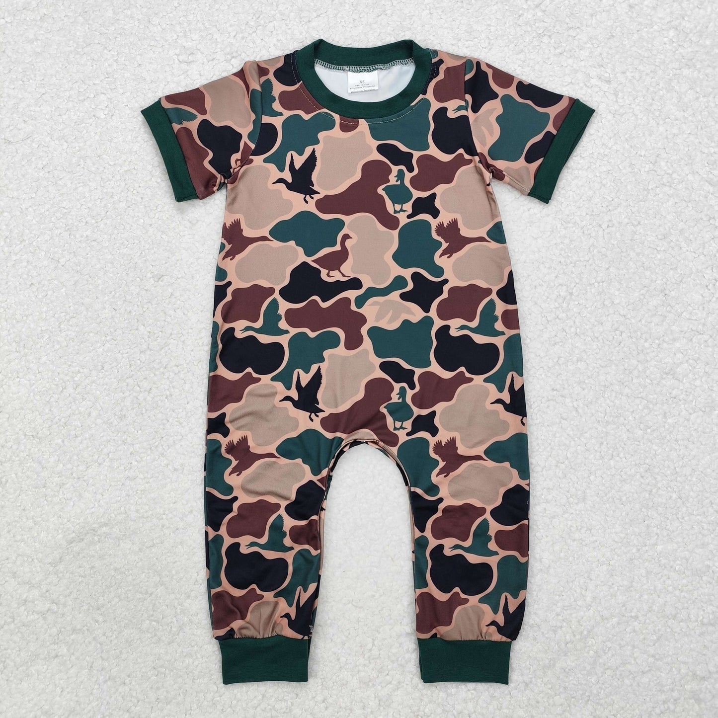 Baby Boys Brother Green Top Camo Pants and Romper