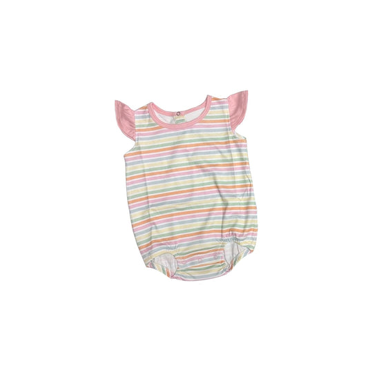 SR1821 Newborn Baby Girls Striped Bubble Romper Pre-order