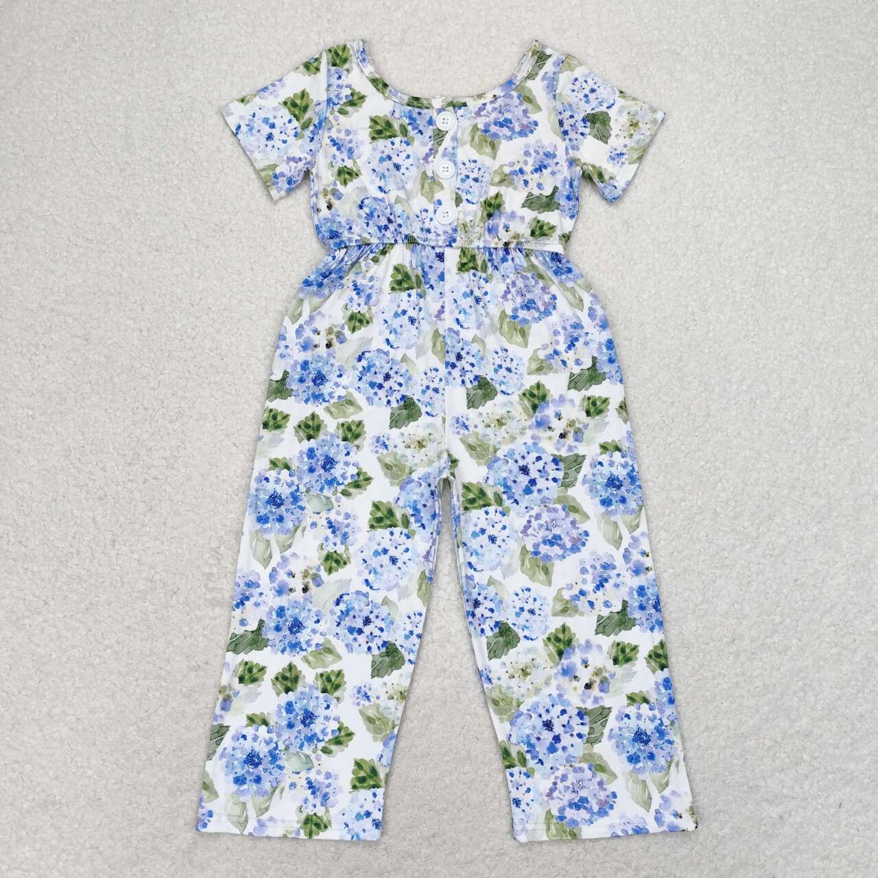 Sibling Baby Girls Short Sleeve Jumpsuit