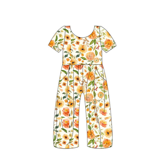 SR1849 Baby Girls Yellow Flower Jumpsuit Pre-order