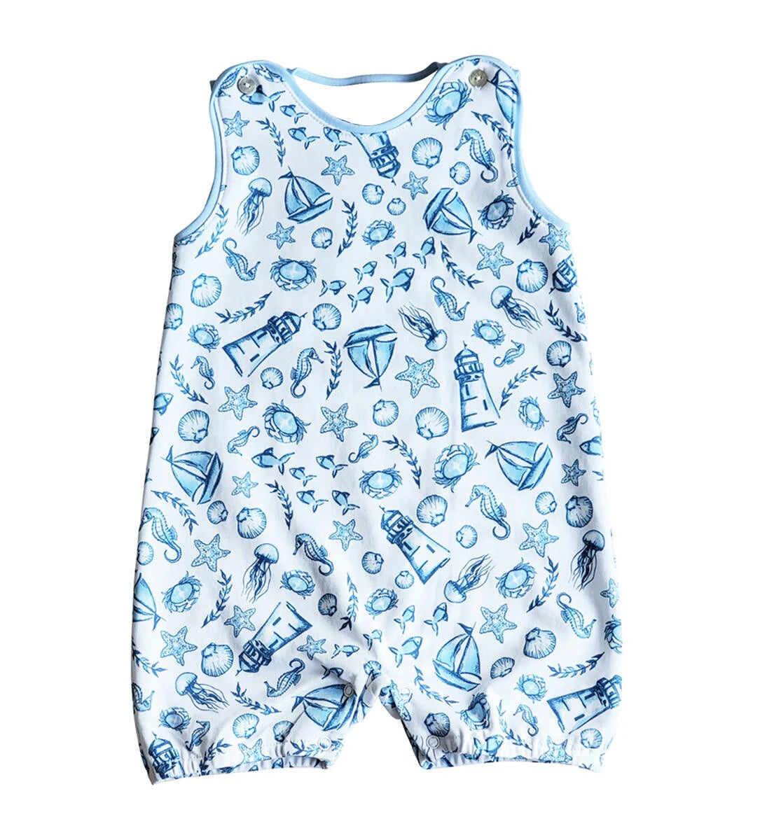 SR1875 Baby Boys Ocean Sailboat Romper pre-order