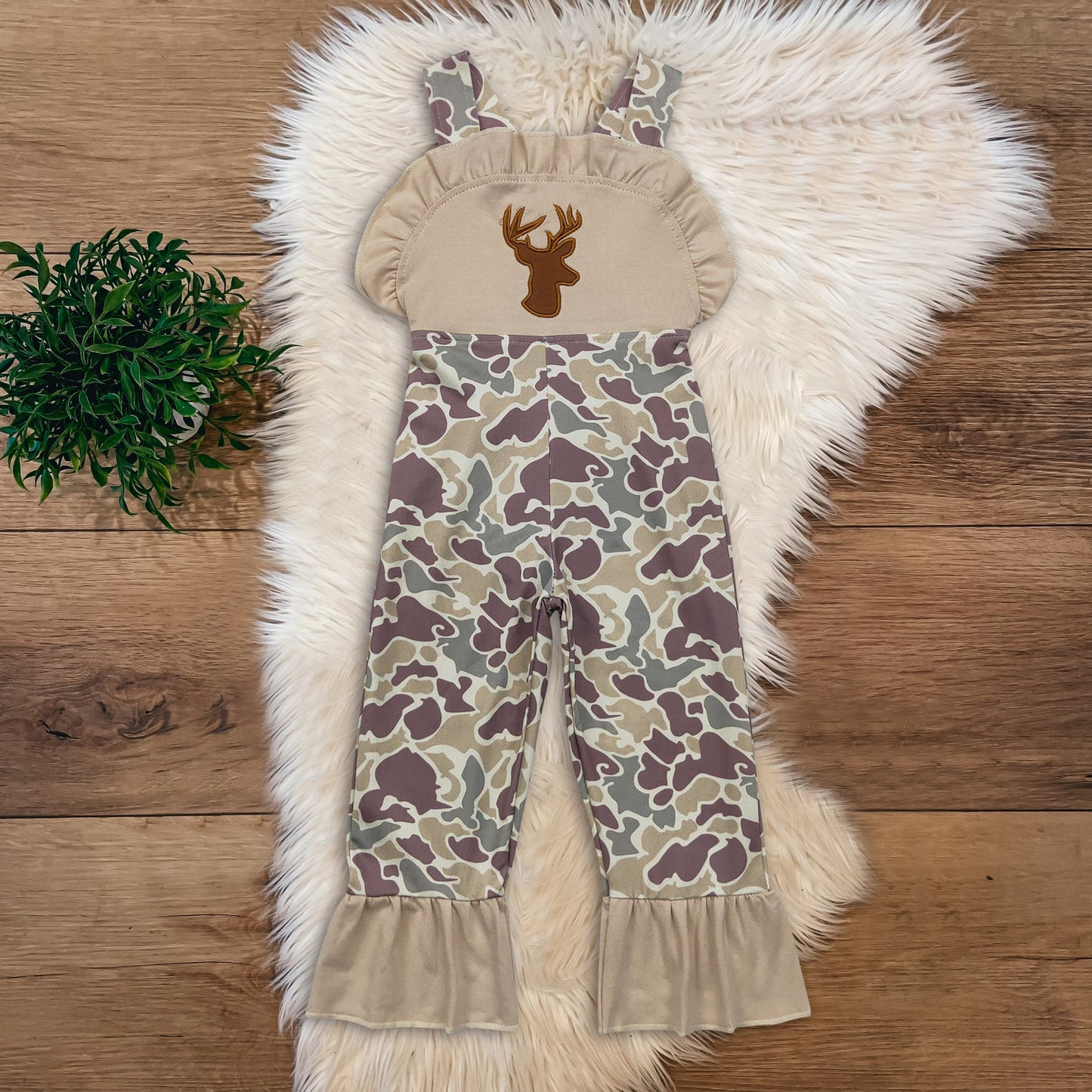 USA SHop Baby Sibling Reindeer Camo Jumpsuit