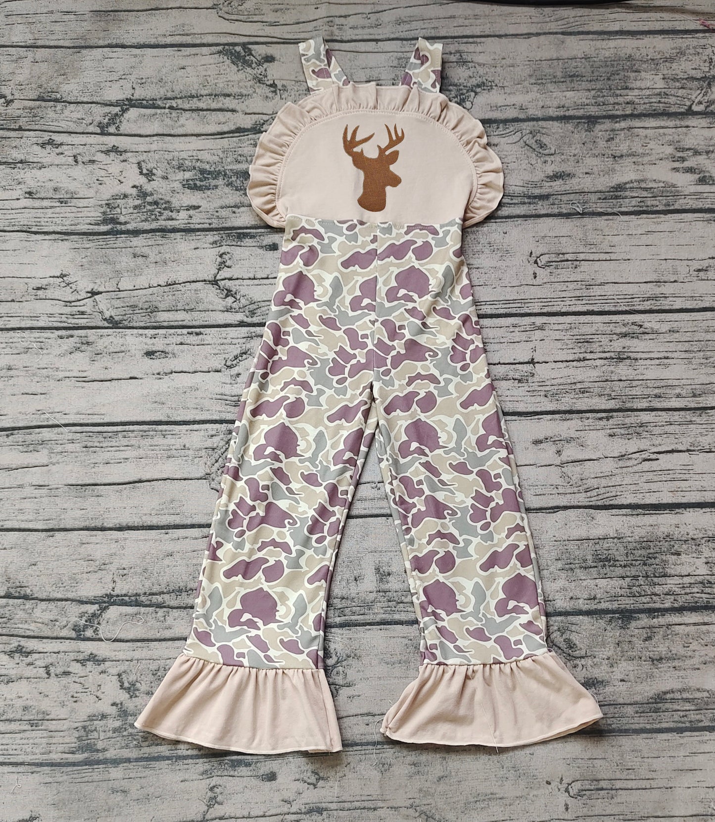 Baby Girls Reindeer Camo Jumpsuit