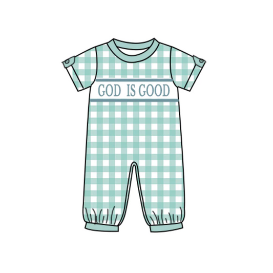 SR1939 Baby Girls God Is Good Short Sleeve Romper Preorder