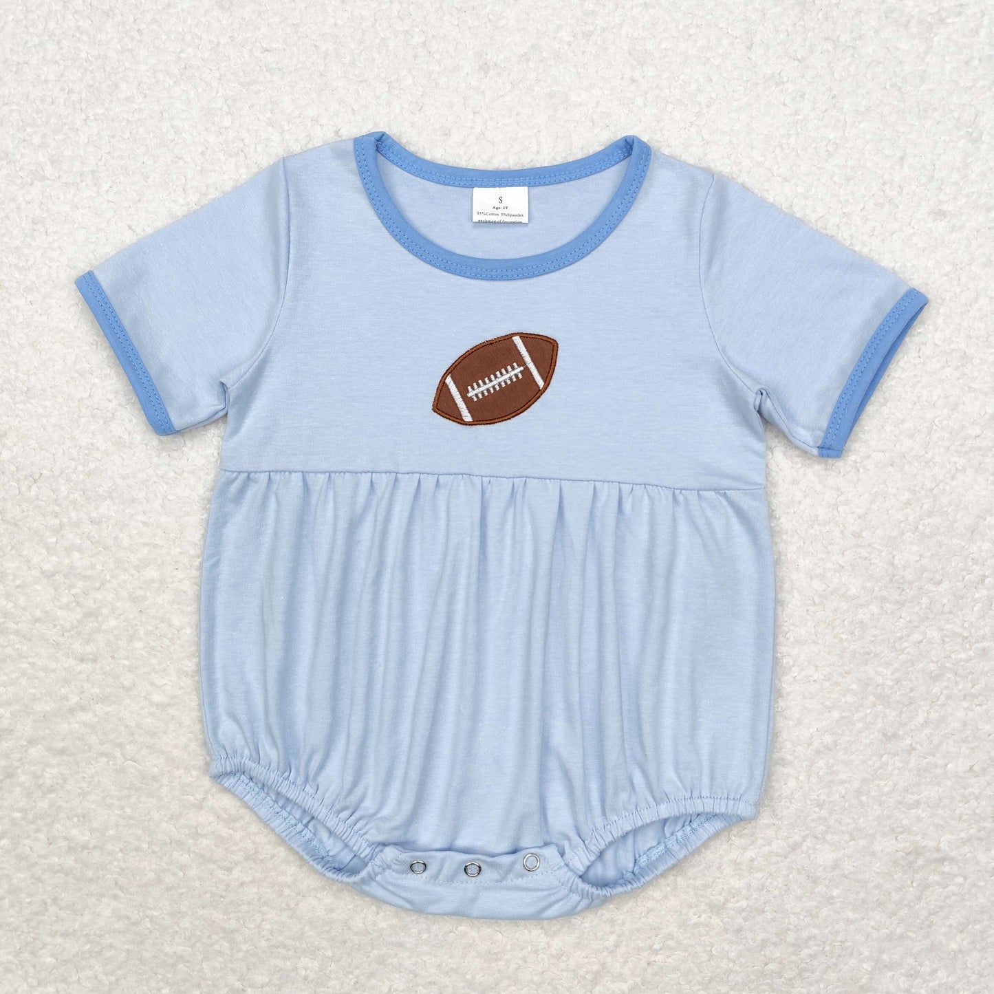 Newborn Baby Boys Girls Cute Football Cotton Short Sleeve Shirt Romper