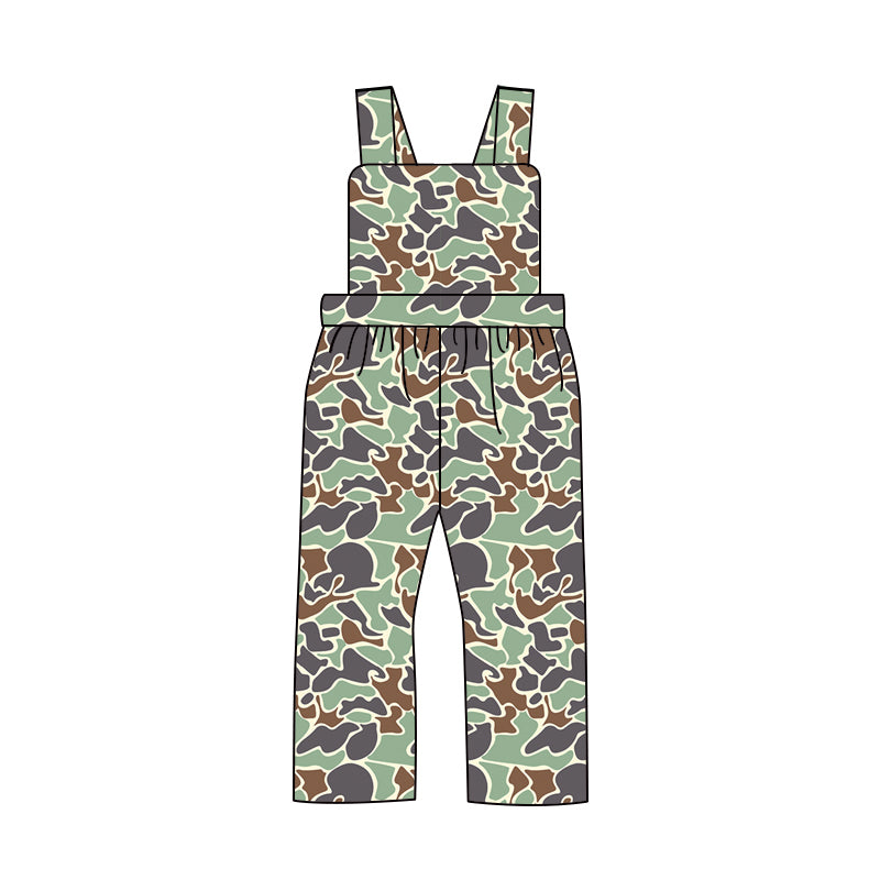 SR2006 Baby Boys Hunter Green Camo Jumpsuit  Pre-order