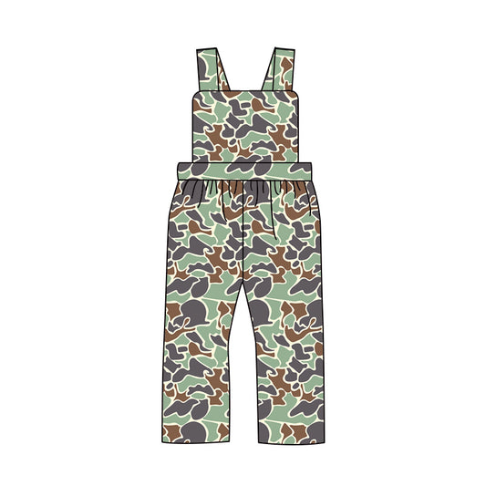 SR2006 Baby Boys Hunter Green Camo Jumpsuit  Pre-order