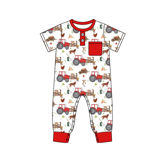 SR2047 Newborn Baby  Farm Animal Romper Preorder