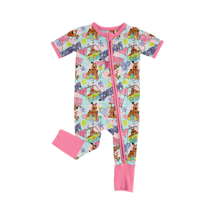 Sibling Baby Girls Cartoon Dog Pajama Set and Rompe Preorder