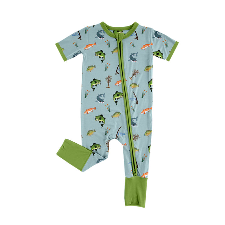 Toddler Baby Brother Fishing Pajama and Romper Preorder