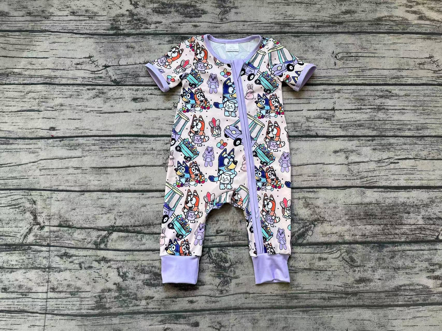 SR2095 Newborn Baby Girls Cartoon Dog Romper Preorder