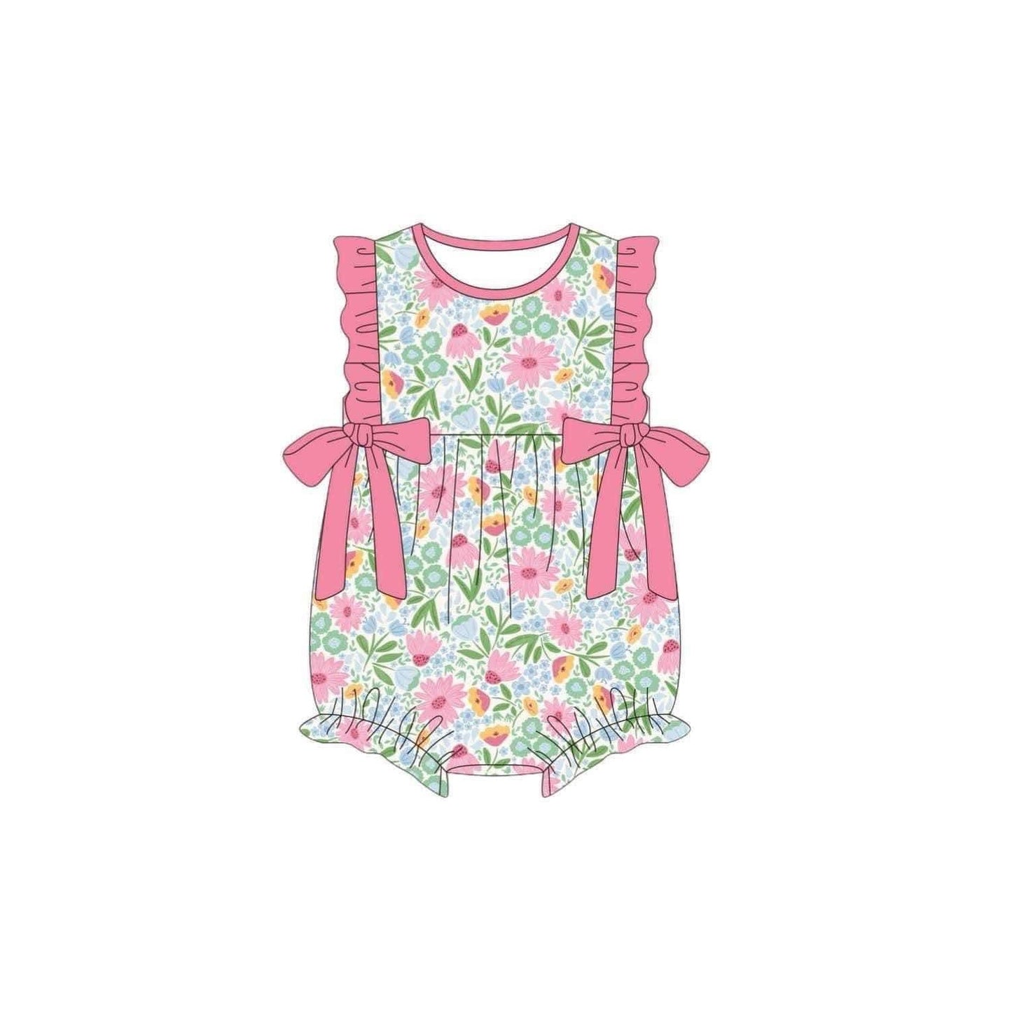 Baby Girls Sister Clothes Spring Floral Shorts Set and Romper