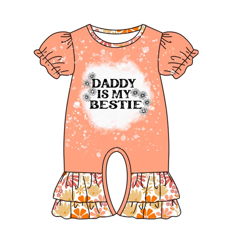 Baby Girls Sister Clothes Daddy is Bestie Outfit and Romper Preorder