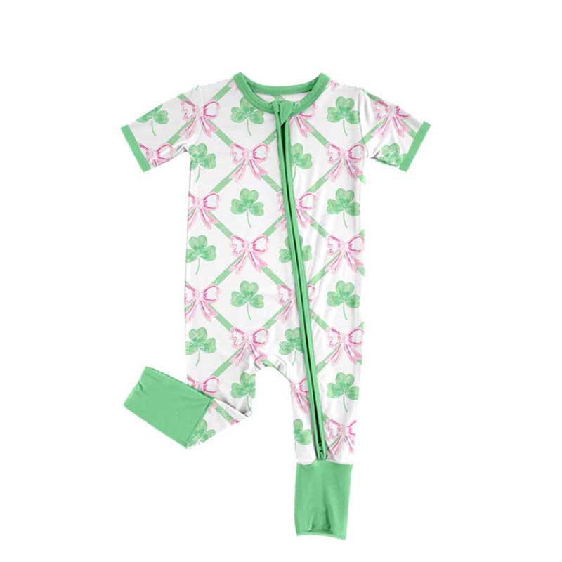 Sibling Baby Girls  Saint Patrick Day Coquette Bow Clothes