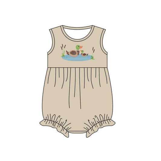 SR2170 Baby Girls Cute Duck Sleeveless Romper  Preorder