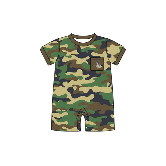 SR2241 Baby Boys Mallard Duck Camo Romper Preorder