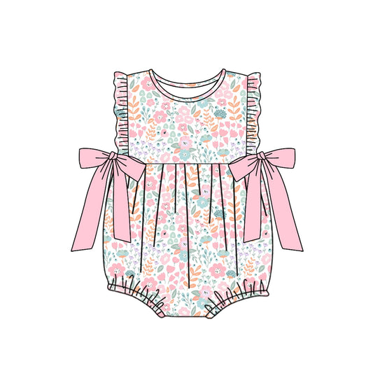 SR2268 Baby Girls Floral Bubble Romper Preorder