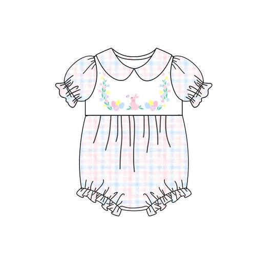 SR2332 Baby Girls Easter Floral Rabbit Romper Preorder