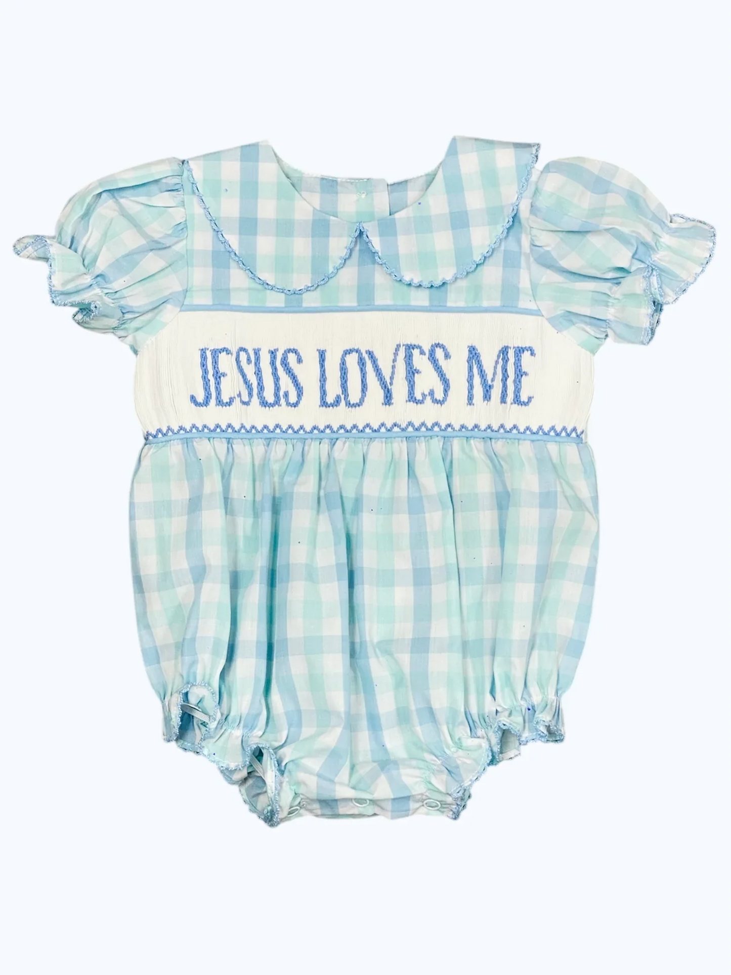 SR2942 Baby Girls Jesue  Loves Me Short Sleeve Romper Preorder