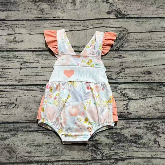 SR2948 Baby Girls I Love Mom Bubble Romper Preorder