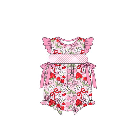 SR2953 Baby Girls strawberry  Romper Preorder