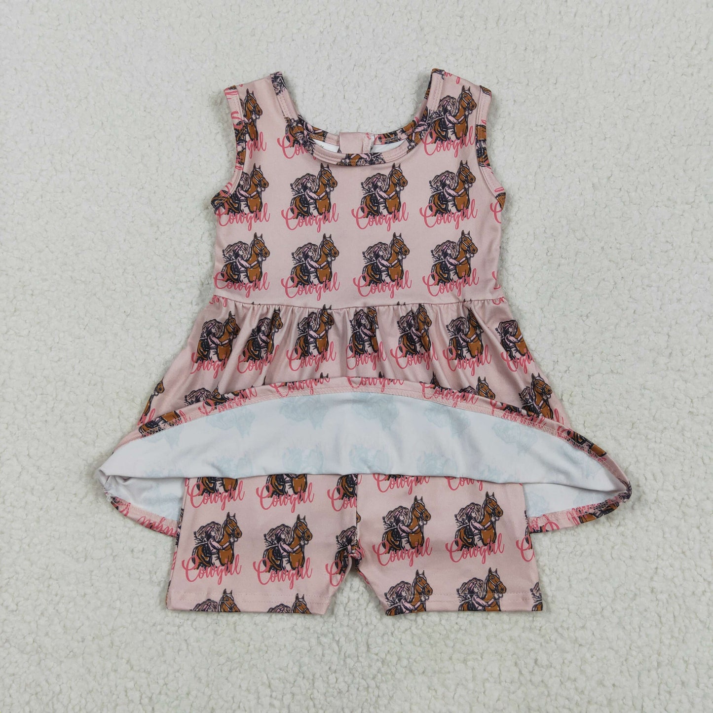Cowgirl Horse Sleeveless Romper