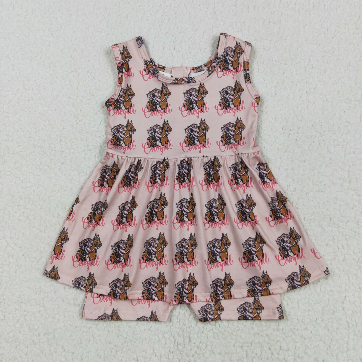 Cowgirl Horse Sleeveless Romper