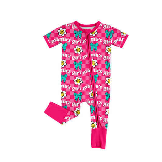 SR3227 Mama's Girl Short Sleeve Zippy Footie Romper Preorder