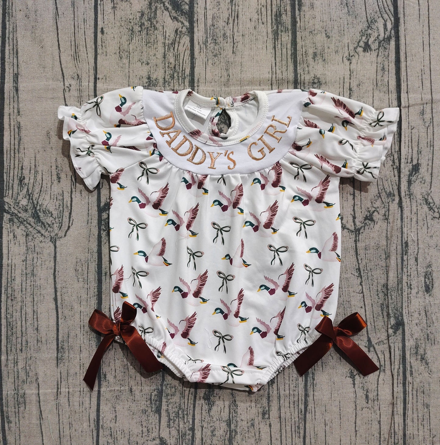 SR3346 Daddy's Girl Short Sleeve Duck Bubble Romper Preorder