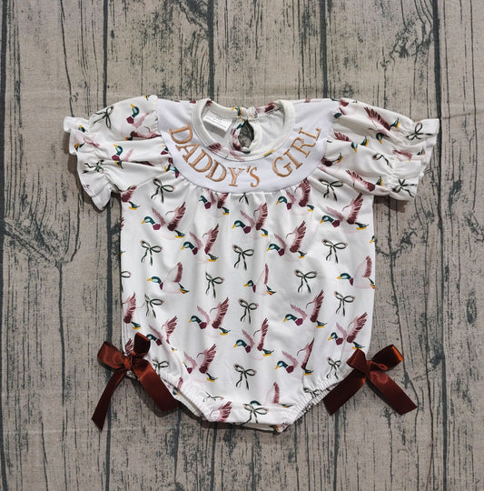 SR3346 Daddy's Girl Short Sleeve Duck Bubble Romper Preorder