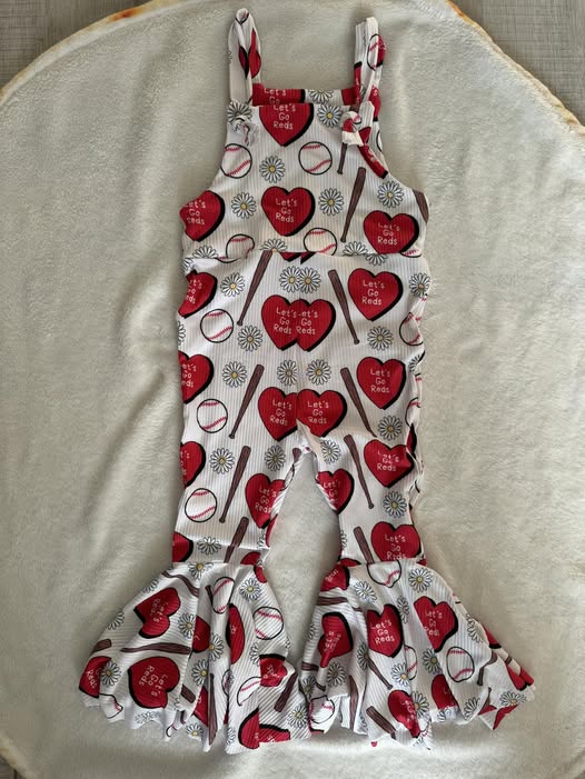 SR3548 Baby Girls Baseball Jumosuit Preorder