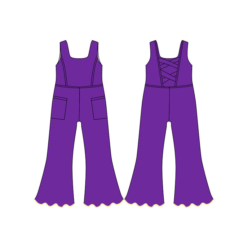 SR3599 baby girls purple active jumpsuit preorder