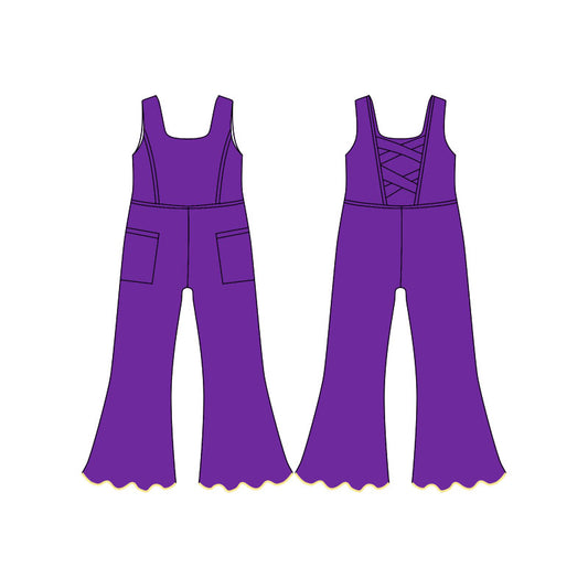 SR3599 baby girls purple active jumpsuit preorder