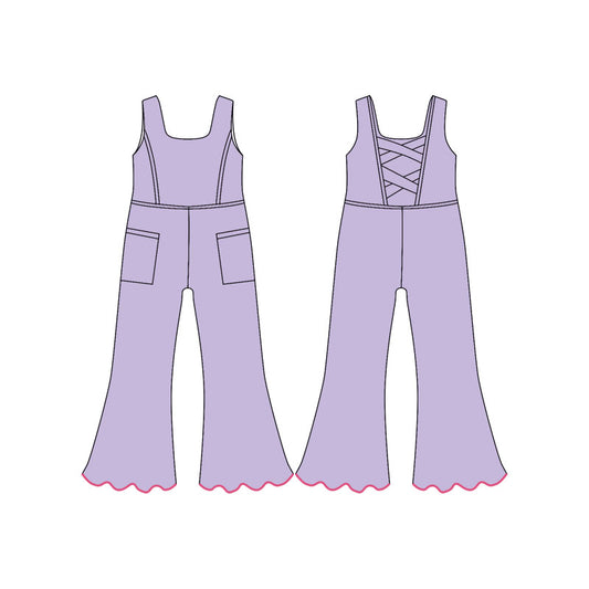 SR3600 baby girls violet active jumpsuit preorder
