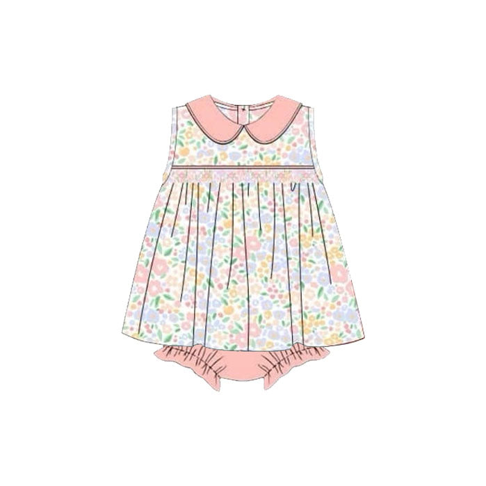 SR3628 Baby girls floral sleeveless romper preorder