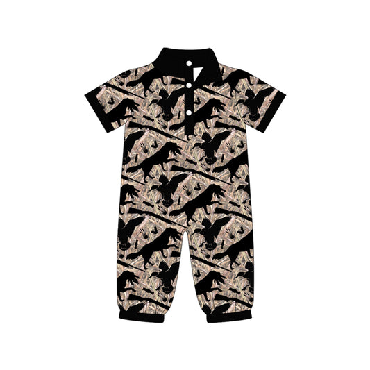 SR3637 Baby Boys Dinosaur  Short Sleeve Romper Preorder