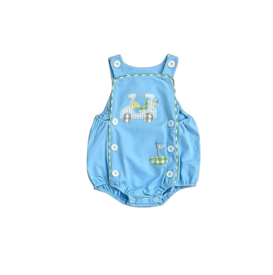 SR3641 Baby Boys Golf Car Blue Romper preorder