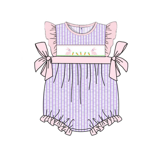 SR3646 babygirls easter buunny violet romper preorder