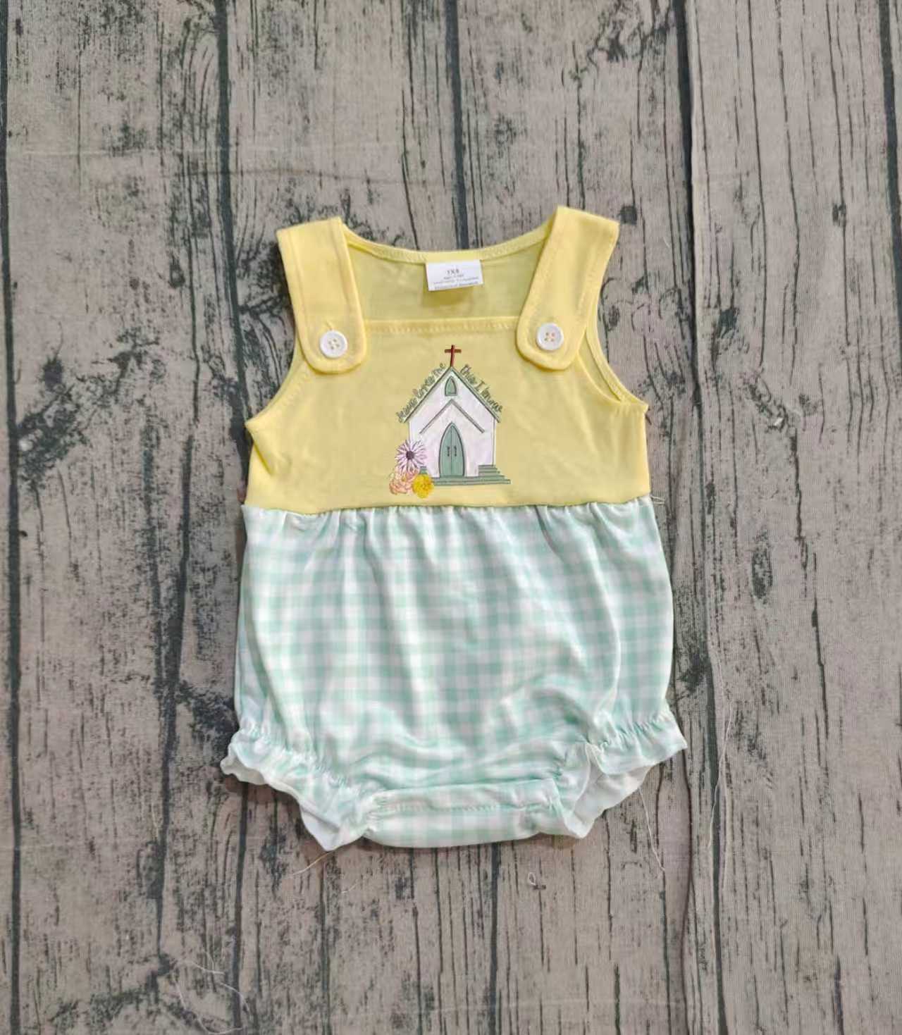 SR3704 Baby Girls church romper preorder