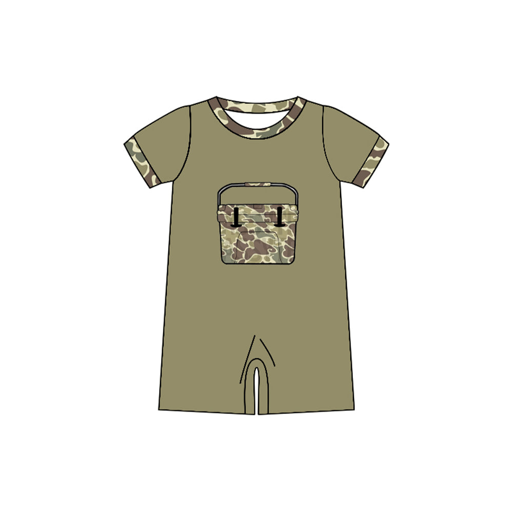 SR3761 Baby boys camo green romper preorder