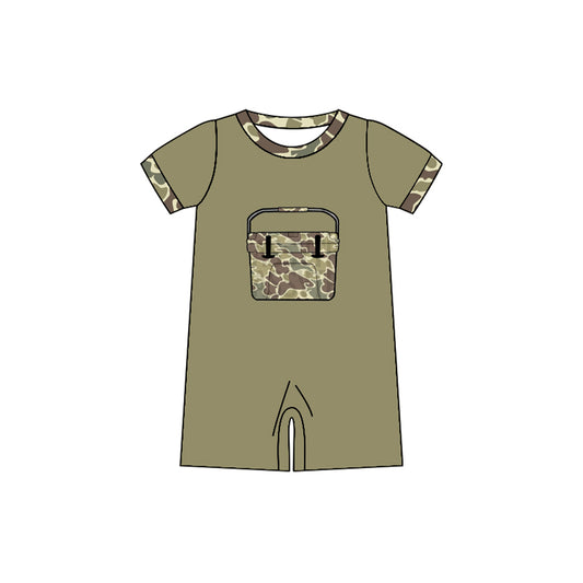SR3761 Baby boys camo green romper preorder