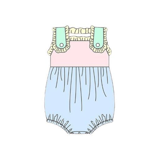 SR3772 Baby Girls Pink Blue Romper Preorder