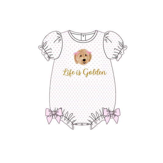 SR3779 Life is Golden Puppu Short Sleeve Romper Preorder