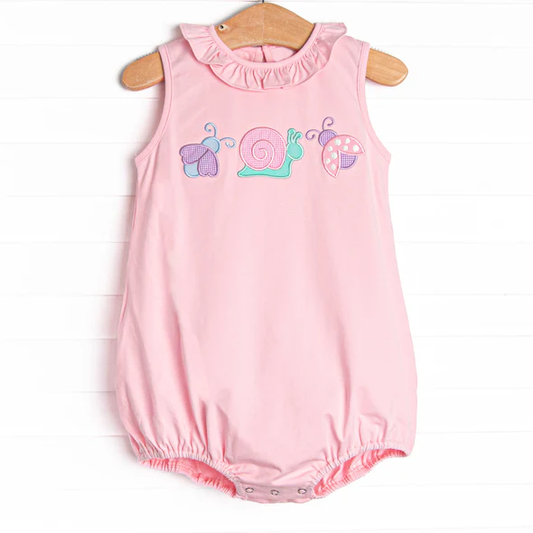 SR4037 Baby Girls Sleeveless Pink Romper preorder