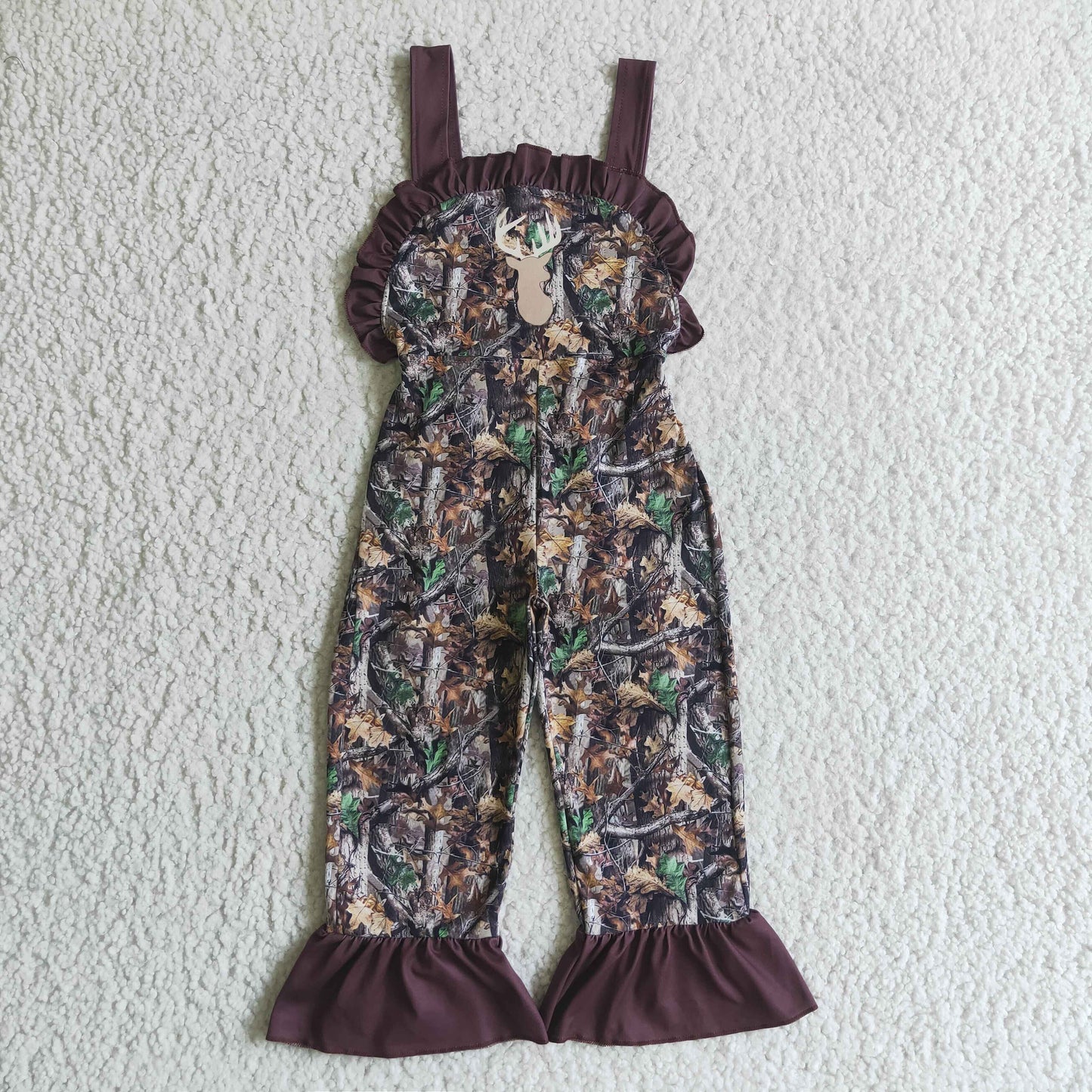 Baby Girls Sister Reindeer Camo Jumpsuit