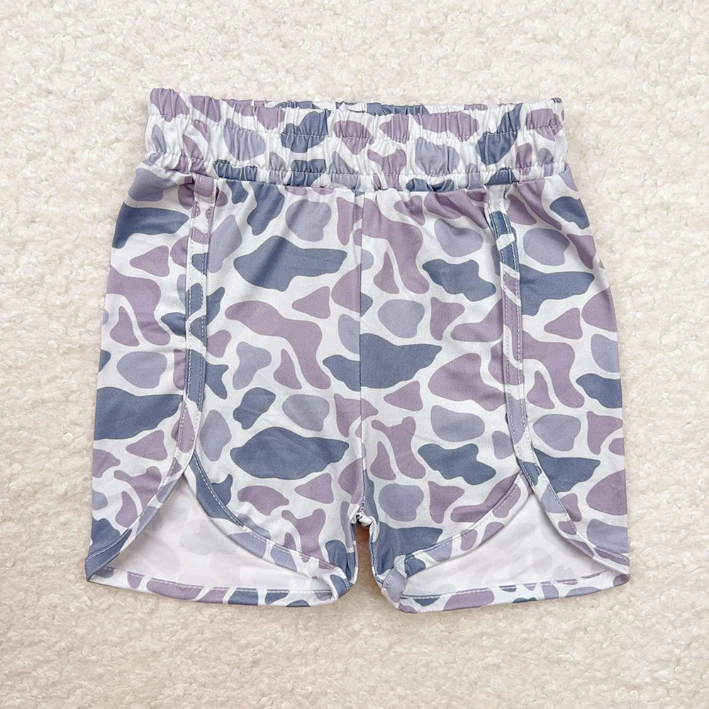 Grey Camo Mommy and Me Summer Shorts Bottoms