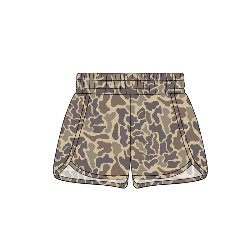 SS0373 Baby Girls Light Brown Camo Shorts With Pocket Preorder