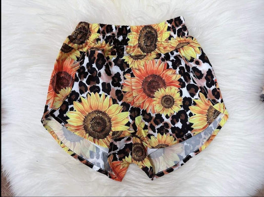 SS0387 Adult Women Sunflower Milk Silk Shorts Preorder