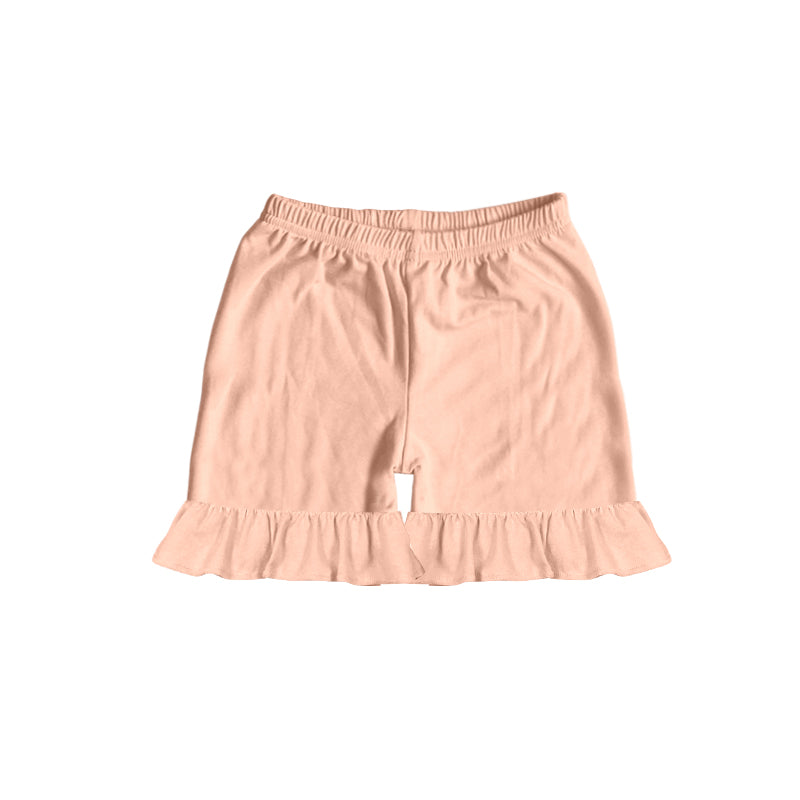 Toddler Baby Girls Pink Ruffle Cotton Shorts