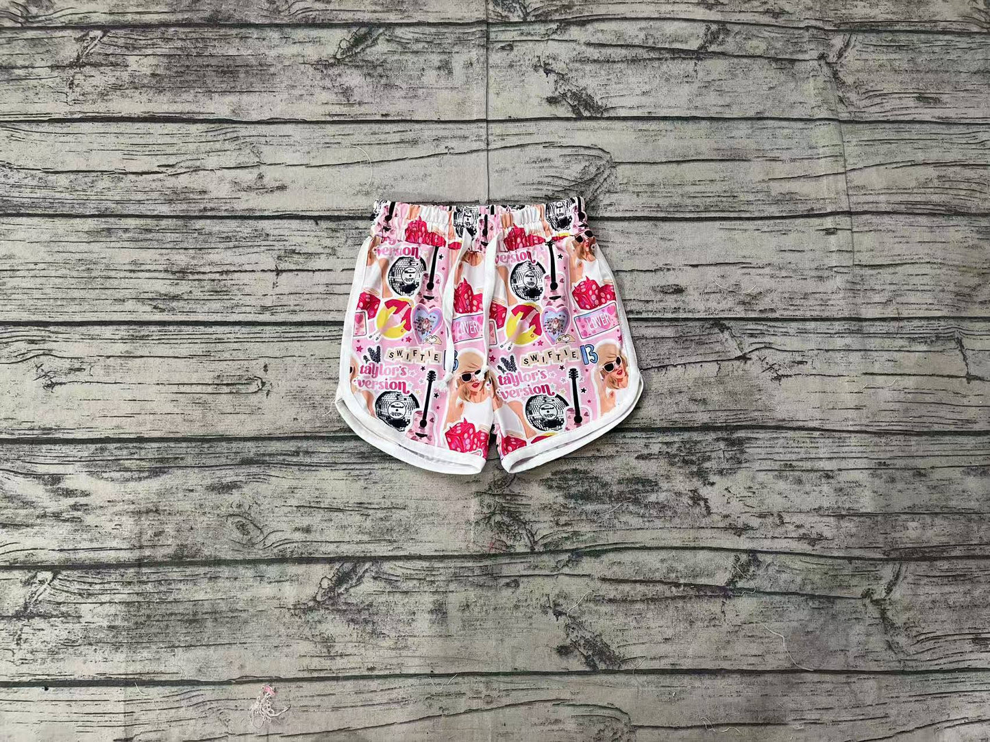 Baby Girls Peach Singer Print Summer Shorts Preorder